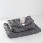 Honeycomb Waffle Towel Set (Dark Grey)