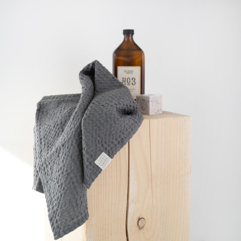 Honeycomb Waffle Towel Set (Dark Grey)
