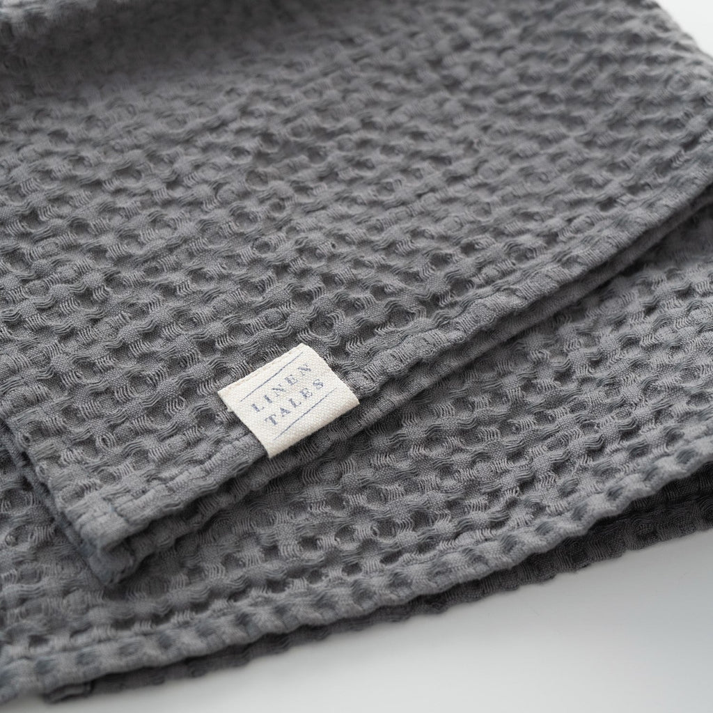 Honeycomb Waffle Towel Set (Dark Grey)