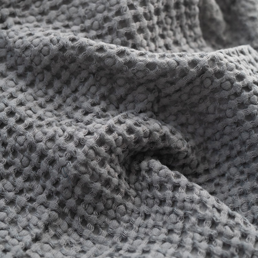 Honeycomb Waffle Towel Set (Dark Grey)