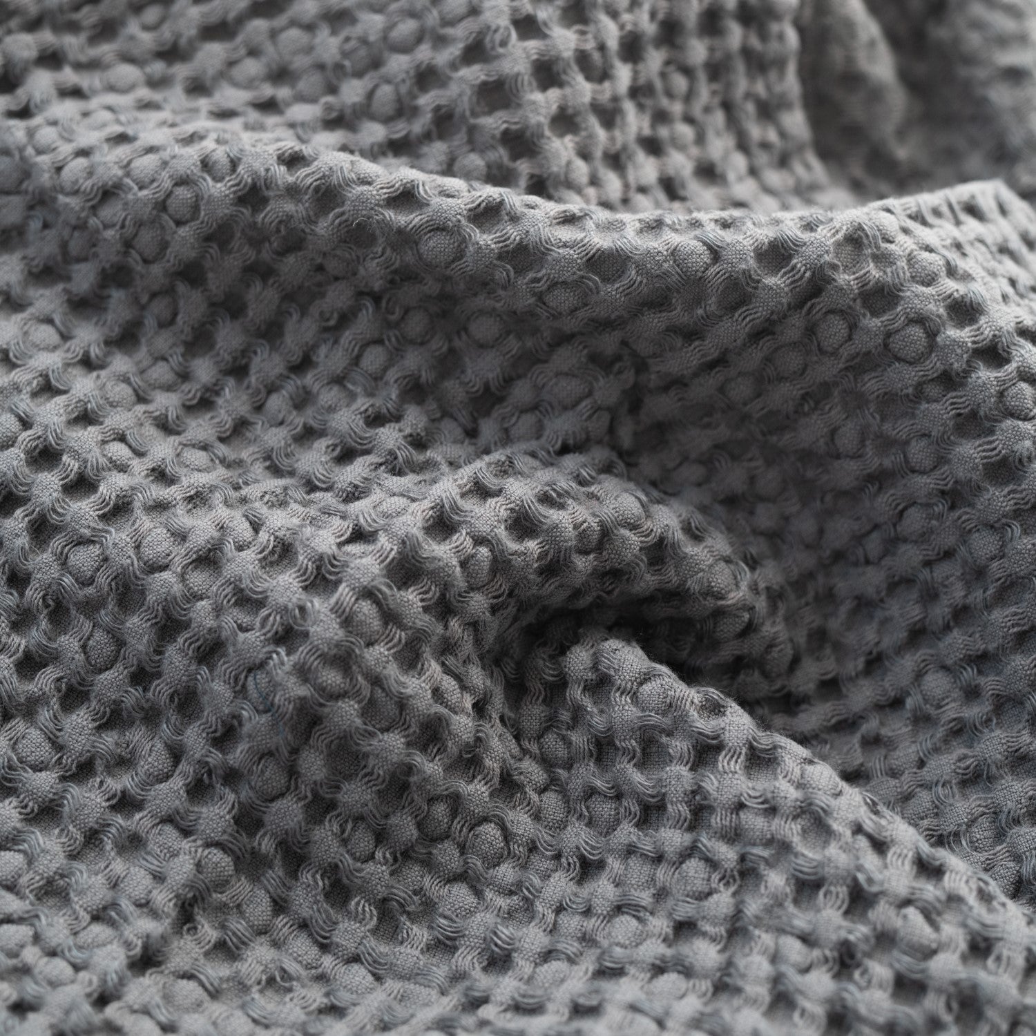 Honeycomb Waffle Towel Set (Dark Grey)