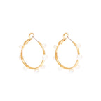 Mini Isla Pearl Hoop Earrings