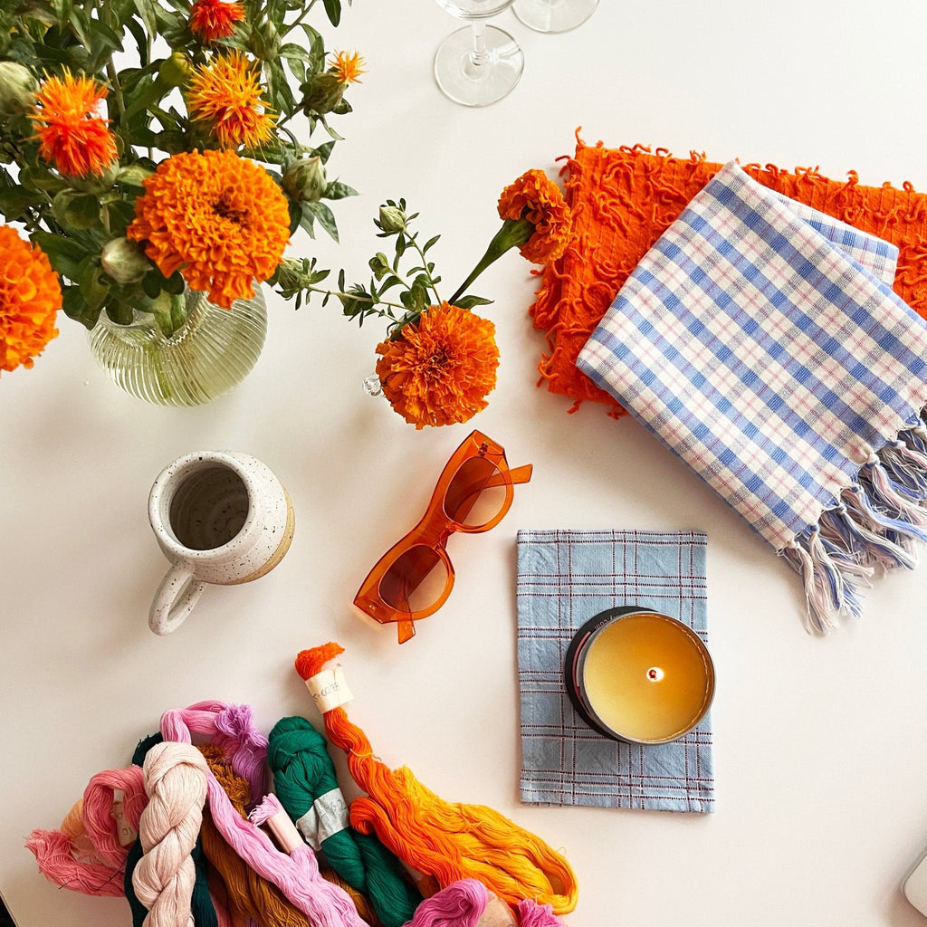 Sofia Plaid Kitchen Towel