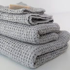 Honeycomb Waffle Towel Set (Light Grey)