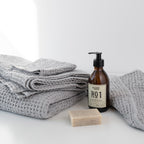 Honeycomb Waffle Towel Set (Light Grey)