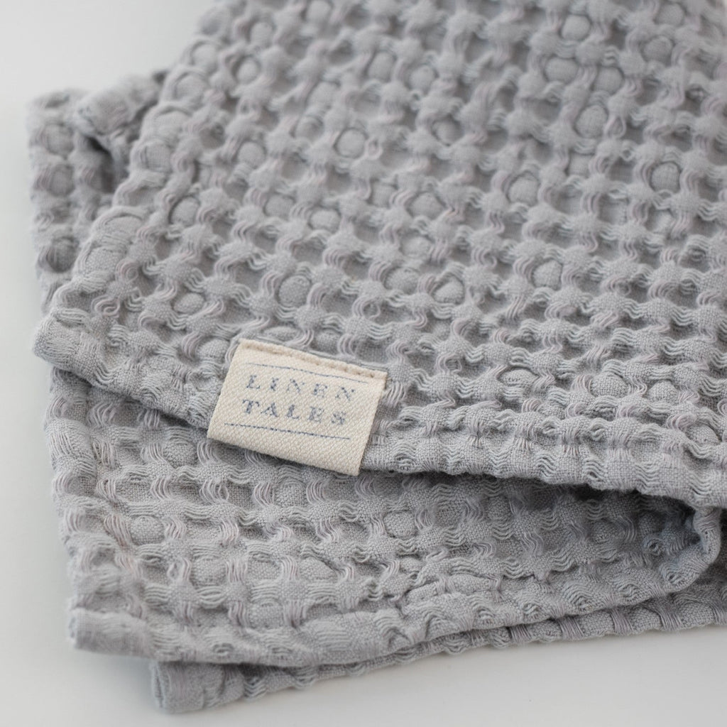 Honeycomb Waffle Towel Set (Light Grey)