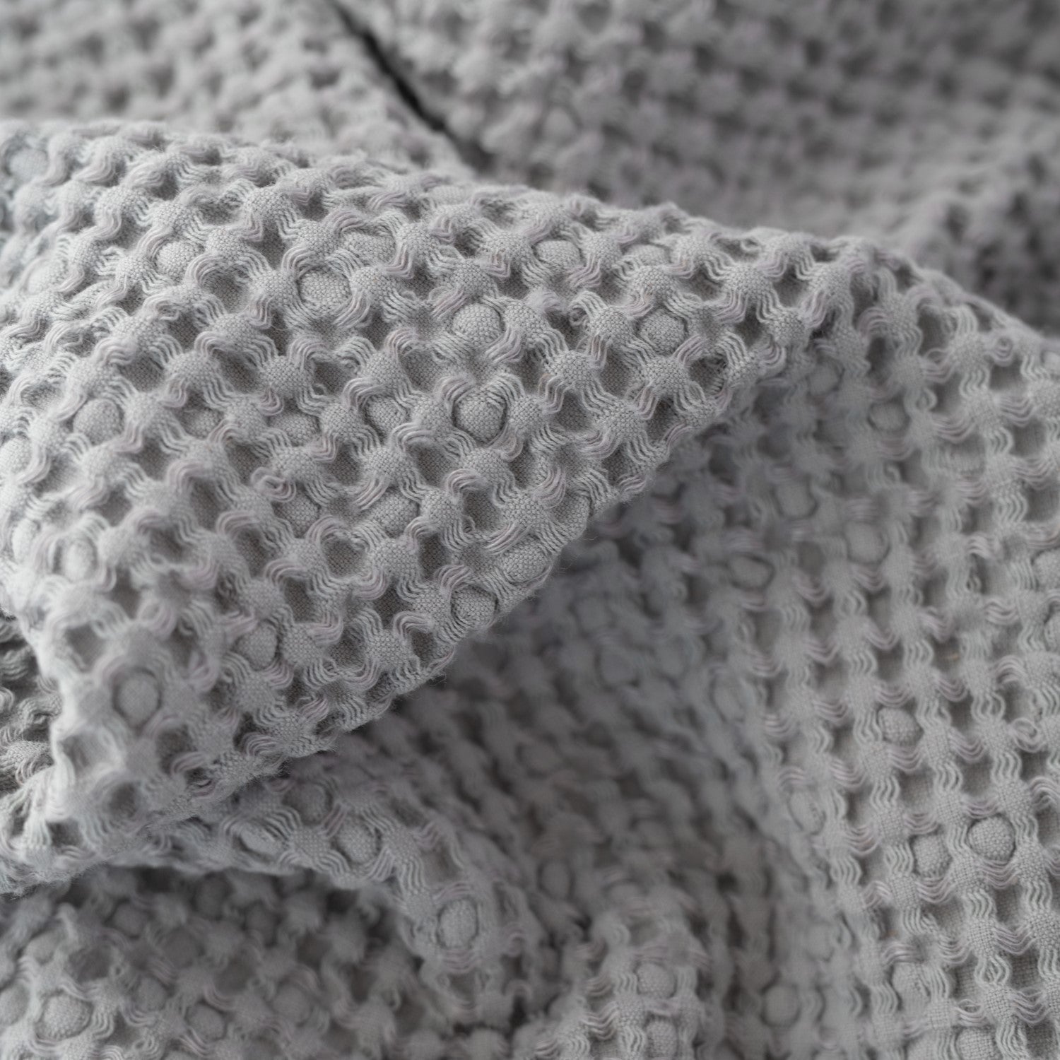 Honeycomb Waffle Towel Set (Light Grey)