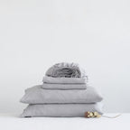 Light Grey Linen Sheet Set