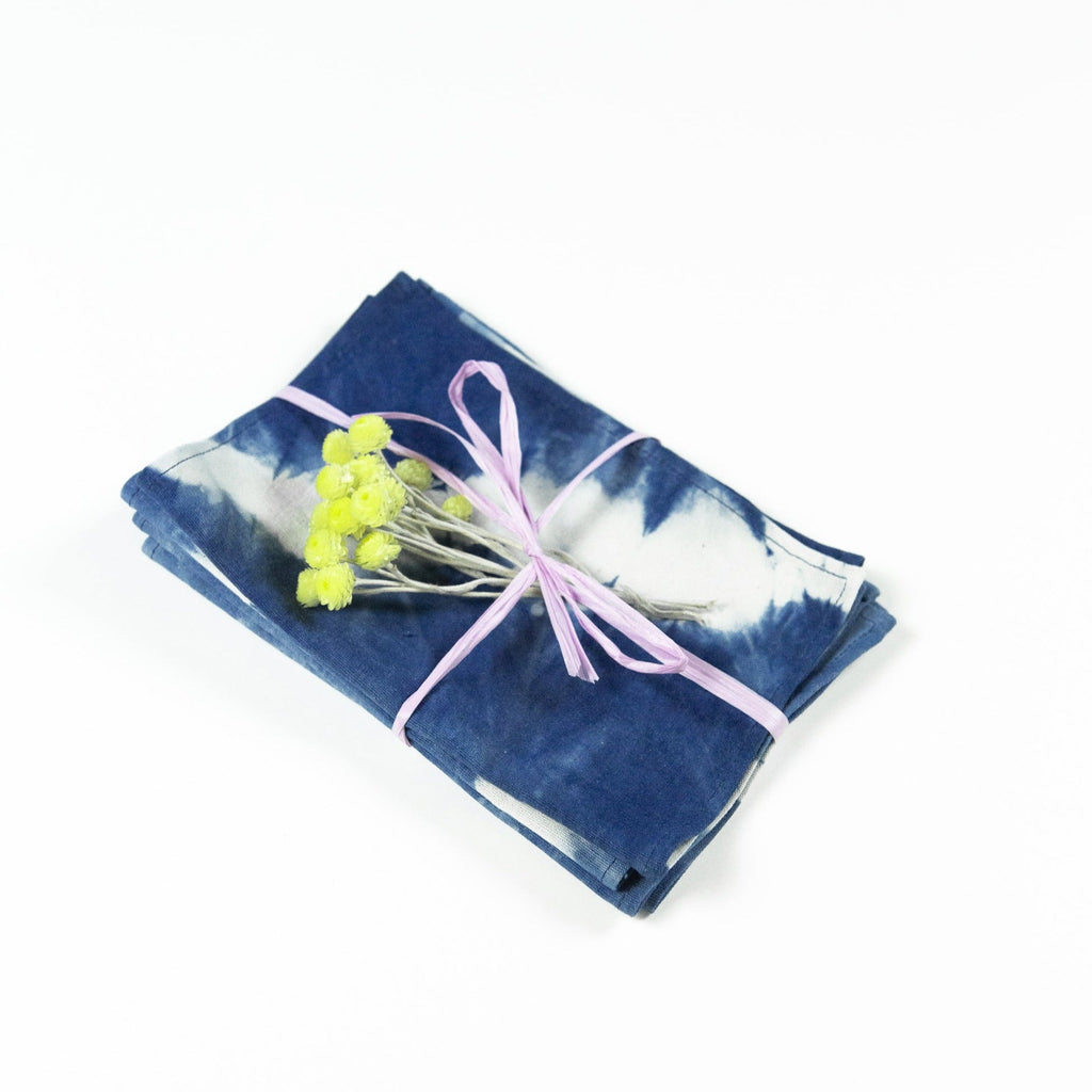 Indigo Shibori Cocktail Napkins