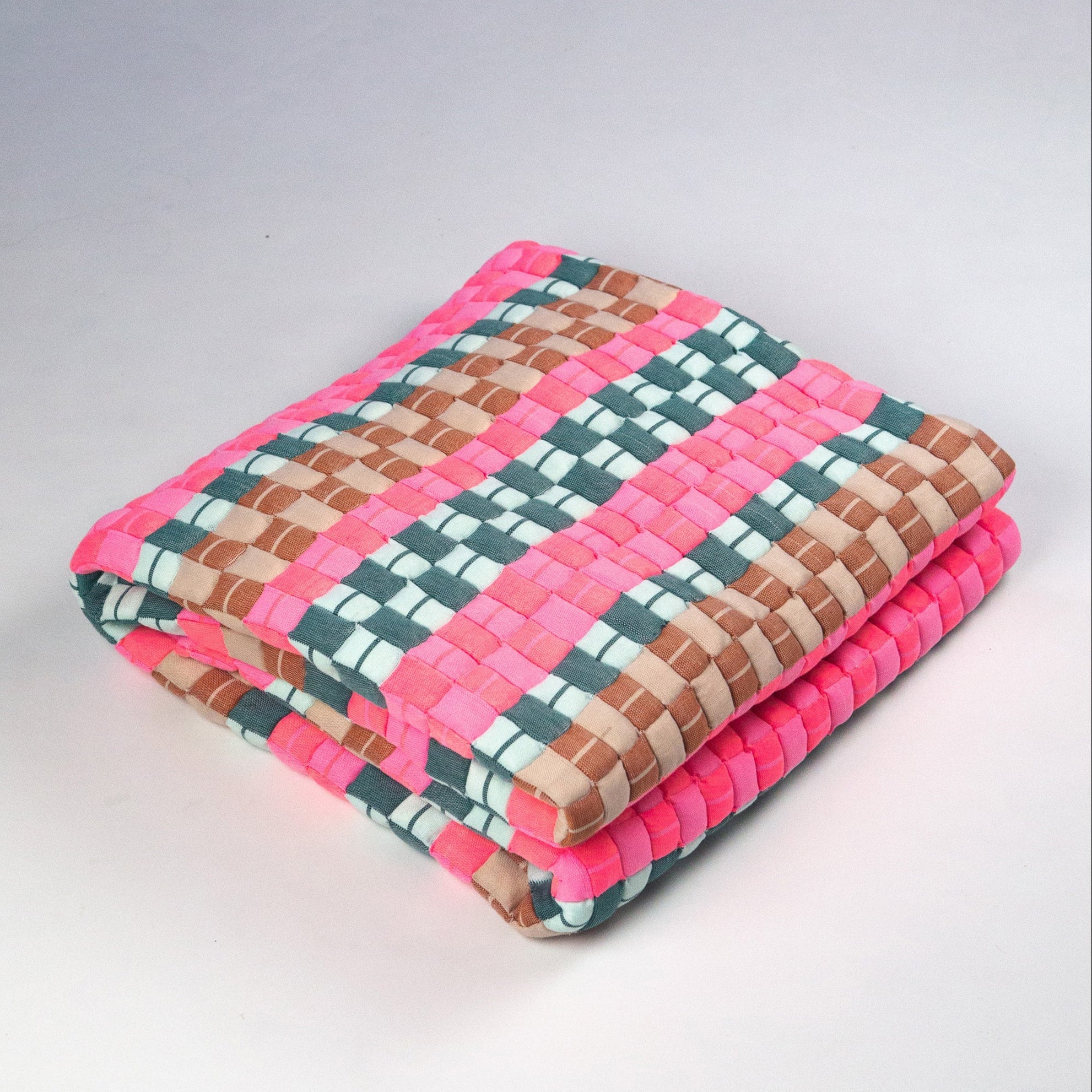 Quilted Sujani Throw Blanket