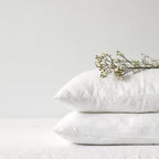 White Linen Pillowcase