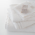 White Linen & Cotton Honeycomb Waffle Towel