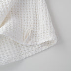 White Linen & Cotton Honeycomb Waffle Towel