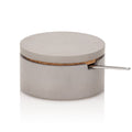 Concrete Salt Cellar with Spoon: Gray