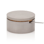 Concrete Salt Cellar with Spoon: Gray
