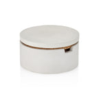 Concrete Salt Cellar with Spoon: White