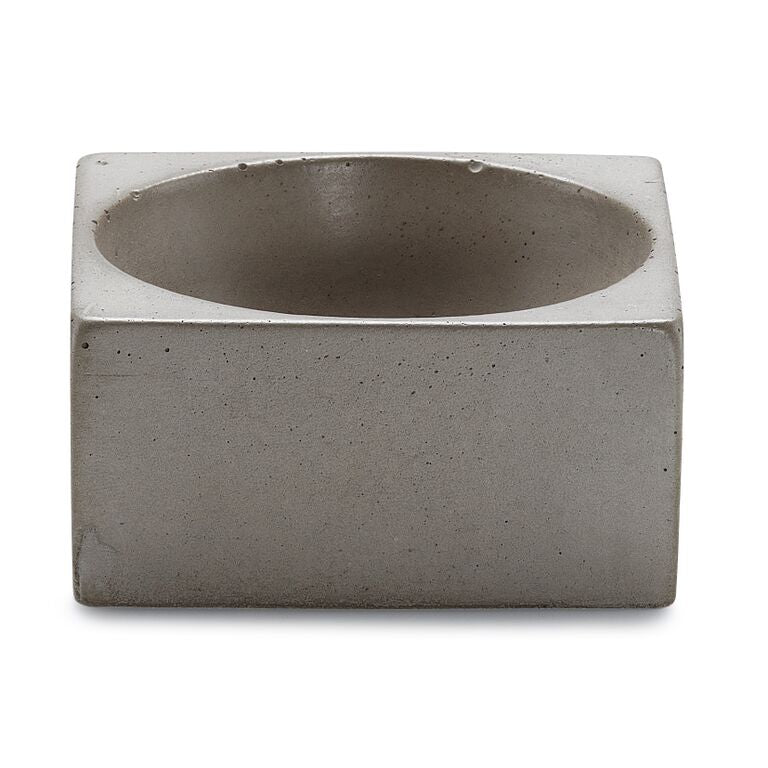 Concrete Square Pinch Bowl: Gray
