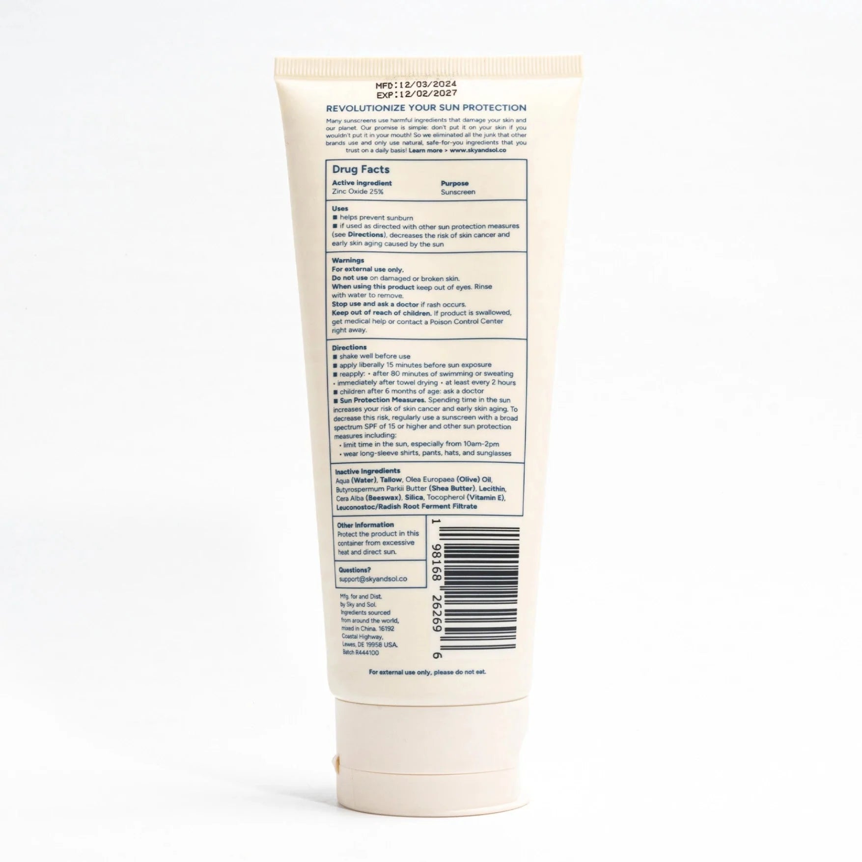 XL Sky and Sol Body Sunscreen SPF 50